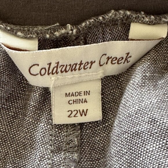 Coldwater Creek Linen Pants‎ 22W | Plus Size Soft Grey Coastal Chic - Picture 5 of 8